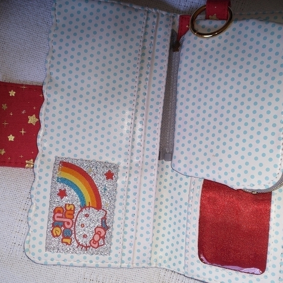 Hello Kitty Retro Purse Wallet Rainbow 🌈 Cloud Cute Good Condition - Picture 6 of 9